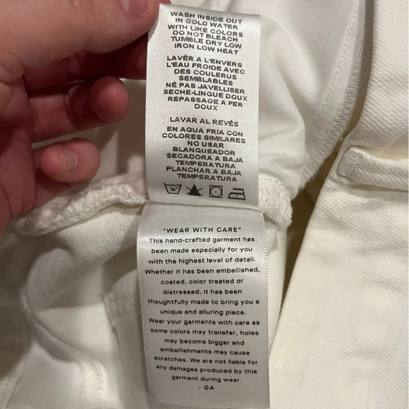 NWOT GOOD AMERICAN Good Waist Wide Leg Palazzo Pant White Jeans - Picture 11 of 16